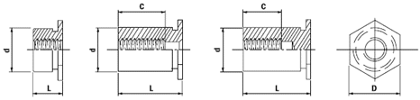 Self-clinching fasteners Self-clinching fasteners
